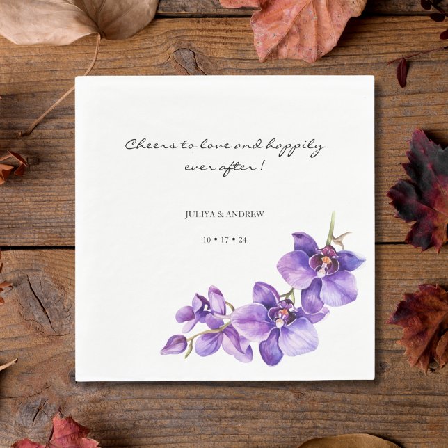 Liebe Orchid Hochzeitsnapkins Serviette (Von Creator hochgeladen)