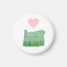 Liebe Oregon Staat Wasserfarbe