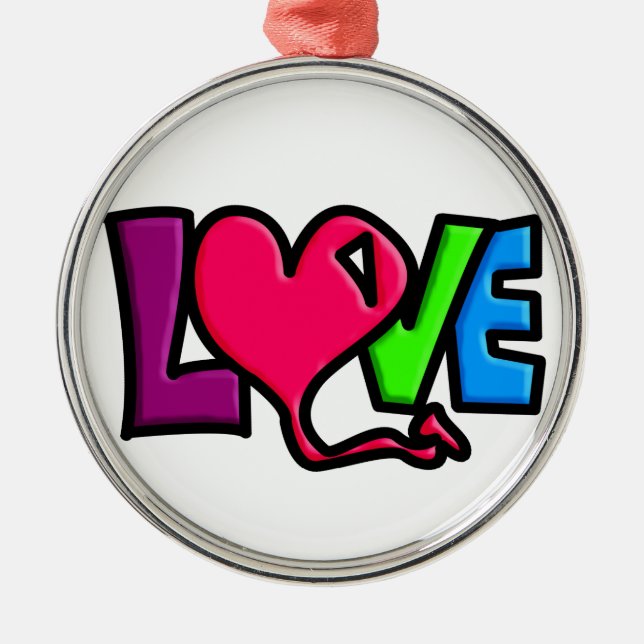Liebe Ornament Aus Metall (Vorne)