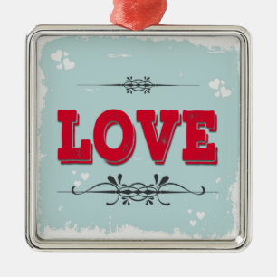 Liebe Ornament Aus Metall