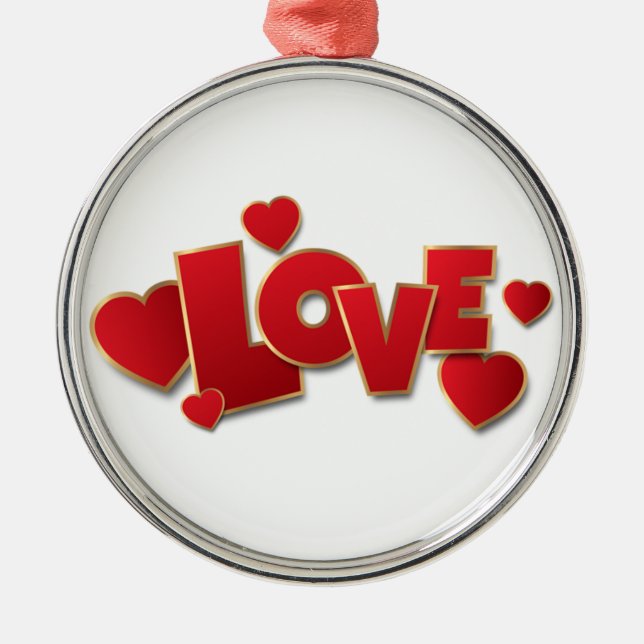 Liebe Ornament Aus Metall (Vorne)