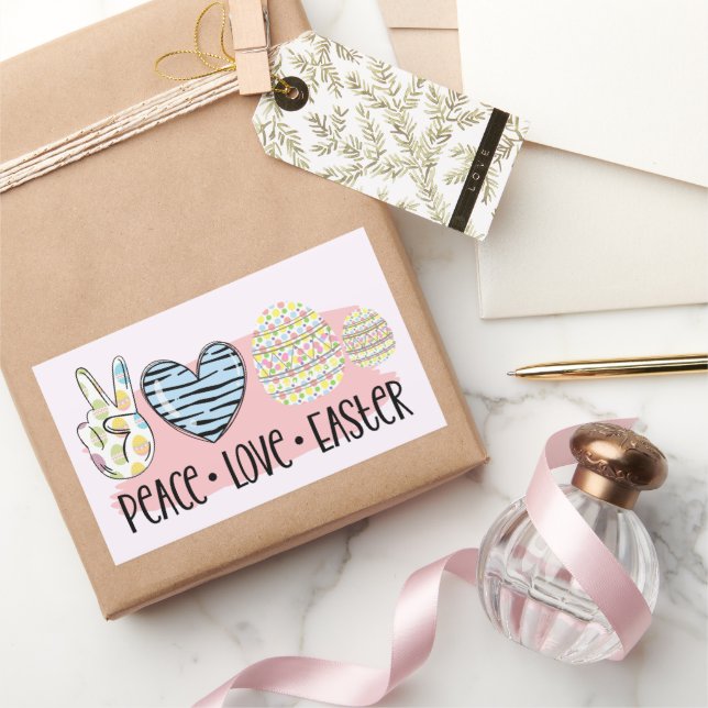 Liebe Oster Rechteckiger Aufkleber (Schenken)