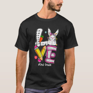 Liebe Ostern 2. Klasse Lehrer Bunny Niedlich Face  T-Shirt