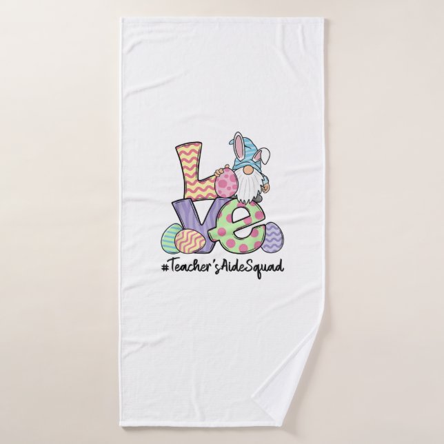Liebe Ostern Lehrerhelfer Gnome Lehrer Ostern 2 Badehandtuch (Badehandtuch)