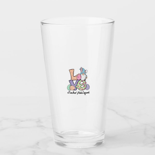 Liebe Ostern Lehrerhelfer Gnome Lehrer Ostern 2 Glas (Vorderseite)