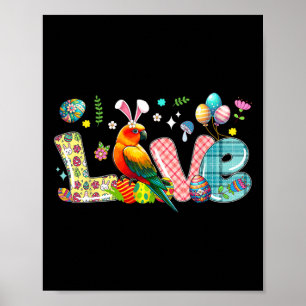 Liebe Ostern Sonnenhase Jagd Eier Blume Poster