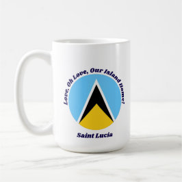 Liebe Our Island Zuhause | St Lucian Phrase Blauer Kaffeetasse
