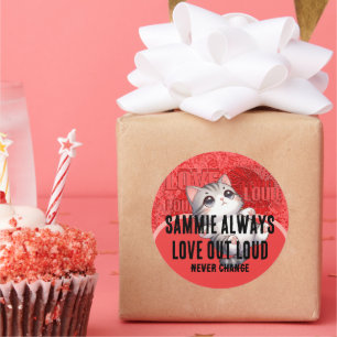 Liebe Out Loud - noch mehr Herz - Runder Aufkleber