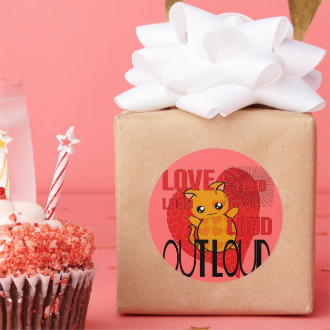 Liebe Out Loud Runder Aufkleber (Party)