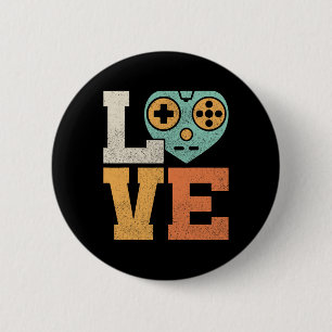 Liebe Outfit Vintages Videospiel Kostüm Retro-Gami Button