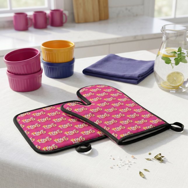 LIEBE Oven Mitt & Pot Holding Set (Von Creator hochgeladen)