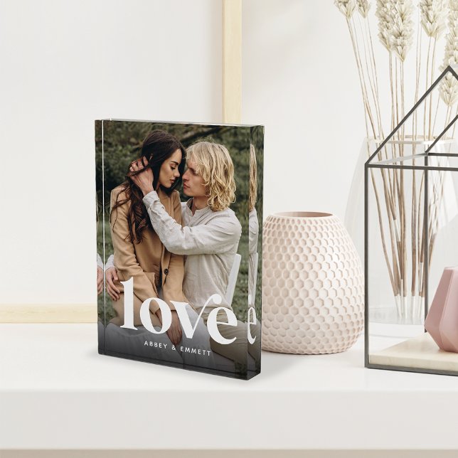 Liebe Overlay Personalisierte Paare Fotoblock (Von Creator hochgeladen)