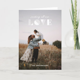 Liebe-Overlay Valentinstag-Karte - Weiß Dankeskarte