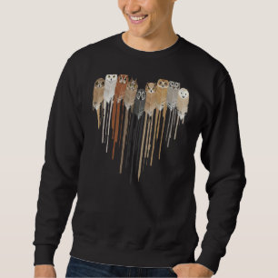 Liebe Owl Feather Heart Indian Native American Chi Sweatshirt