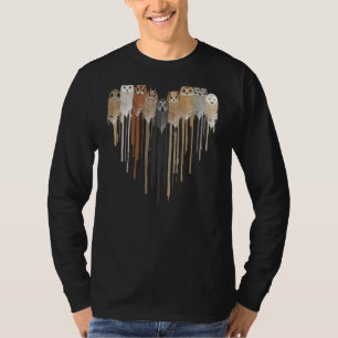 Liebe Owl Feather Heart Indian Native American Chi T-Shirt