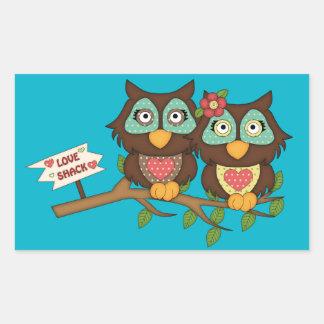 Liebe Owls entwerfen Etiketten Stickers