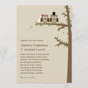 Liebe Owls Hochzeit Einladung