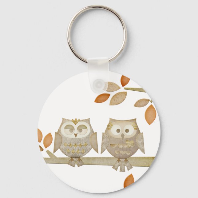 Liebe Owls im Schlüsselanhänger Baum (Vorderseite)