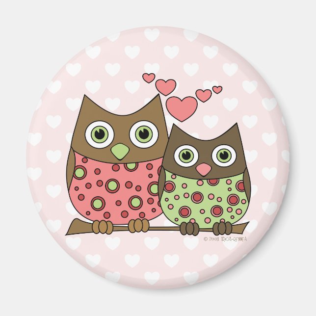 Liebe Owls Magnet (Vorne)