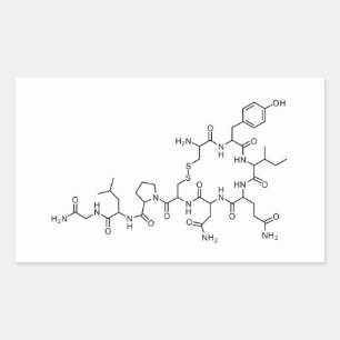 Liebe Oxytocin chemische Formel chemisches Element Rechteckiger Aufkleber