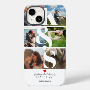 Liebe Paare Foto Collage Personalisiert Monogram Case-Mate iPhone 14 Hülle