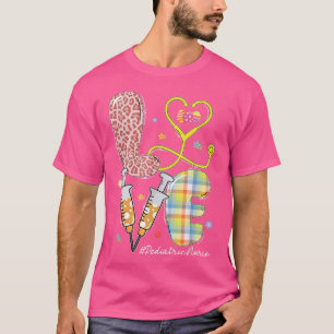 LIEBE Pädiatrische Krankenschwester Stethoscope Le T-Shirt