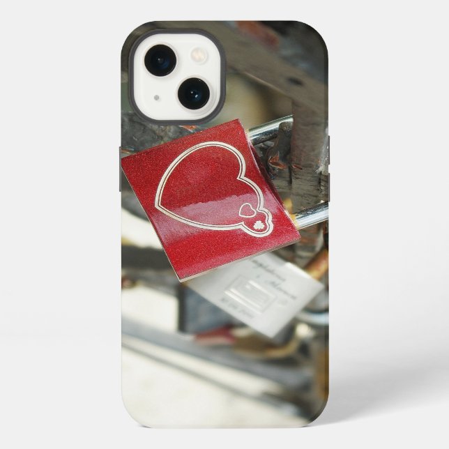 Liebe Padlock - Fall iPhone Hülle (Rückseite)