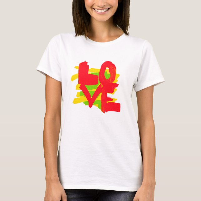Liebe Paint Brushs farbenfroher Long Sleeve T - Sh T-Shirt (Vorderseite)