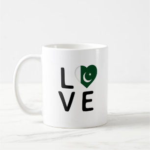 Liebe - pakistanische Flagge Kaffeetasse