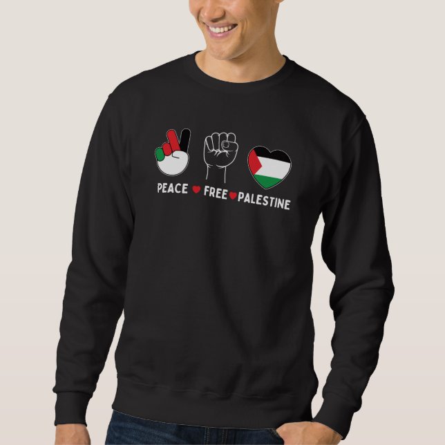 Liebe palestine - Freiheit für Palästen Sweatshirt (Vorderseite)