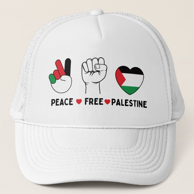 Liebe palestine - Freiheit für Palästen Truckerkappe (Vorderseite)