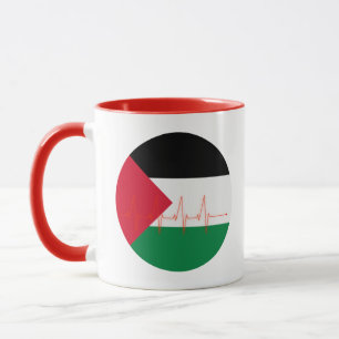 Liebe Palestine Heart Pulse ف س ط ل ن   Freie Palä Tasse