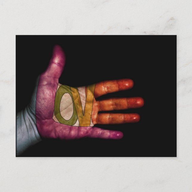 Liebe Palm Postkarte (Vorderseite)