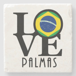 LIEBE Palmas Brasilien Steinuntersetzer