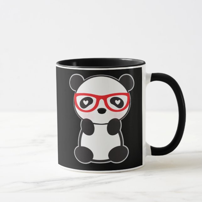 Liebe-Panda-Bärn-Tasse - Leon der Panda-Bär in der Tasse (Rechts)