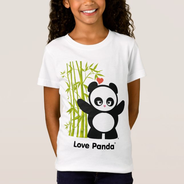 Liebe Panda® Kinder Angepasstes Bekleidungsstück T-Shirt (Vorderseite)