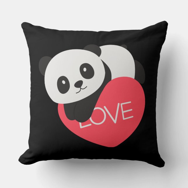 Liebe Panda Kissen (Vorderseite)
