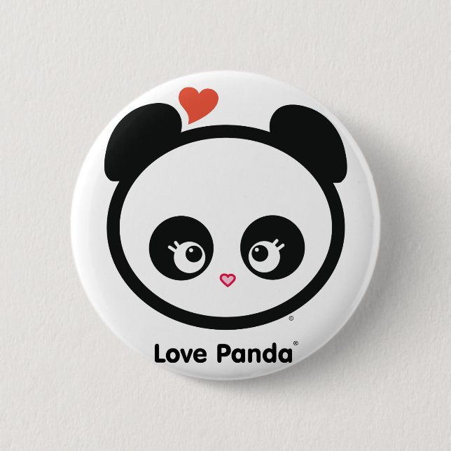 Liebe Panda® Knopf Button (Vorderseite)