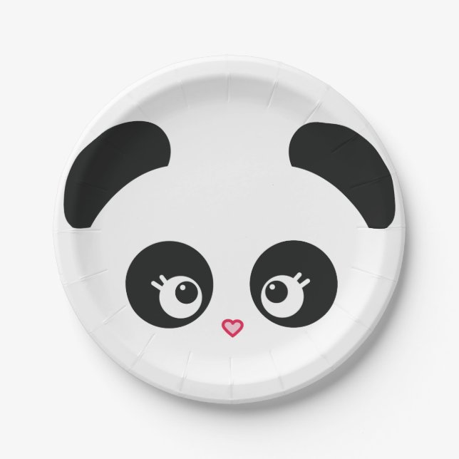 Liebe Panda® Pappteller (Vorderseite)