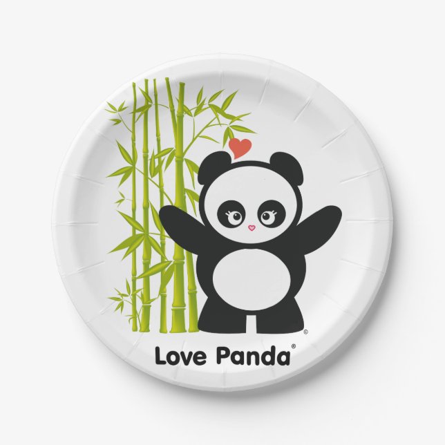 Liebe Panda® Pappteller (Vorderseite)