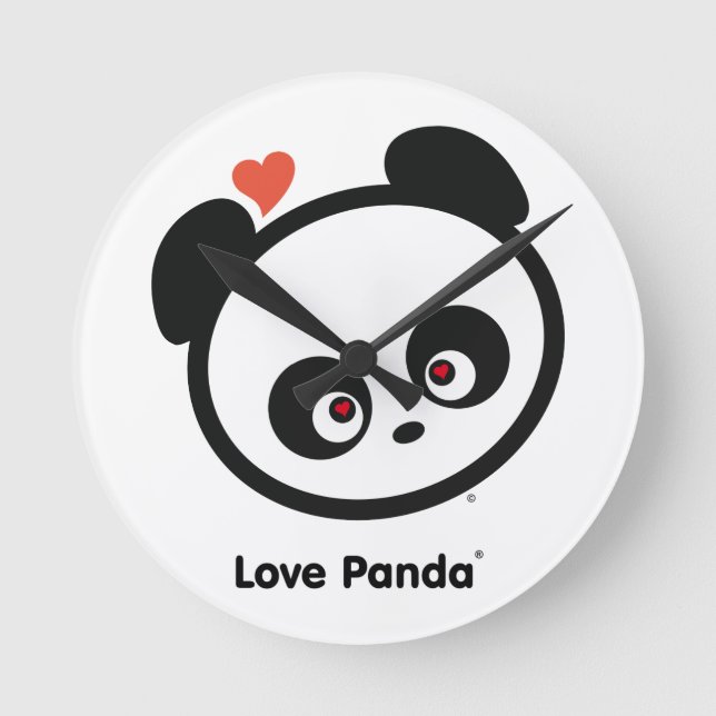 Liebe Panda® Runde Wanduhr (Vorderseite)