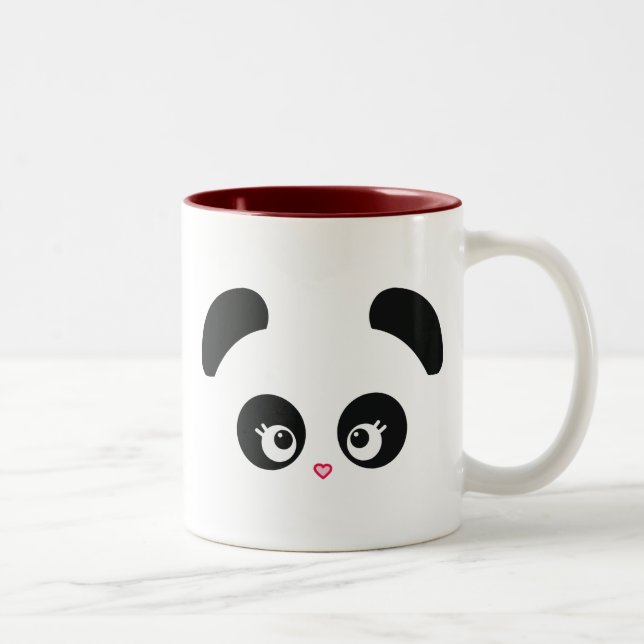 Liebe Panda® zwei Ton-Tasse Zweifarbige Tasse (Rechts)