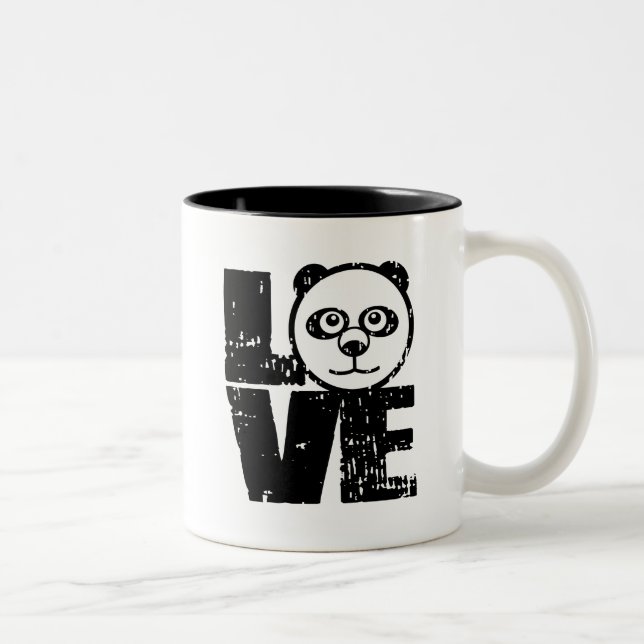 Liebe Panda Zweifarbige Tasse (Rechts)