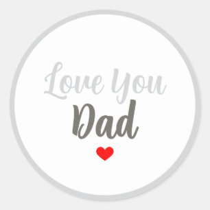 Liebe Papa Alles Gute zum Geburtstag Rotes Herz Sc Runder Aufkleber