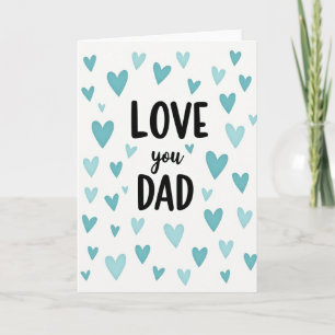 Liebe Papa Einfache Herzkarte Karte