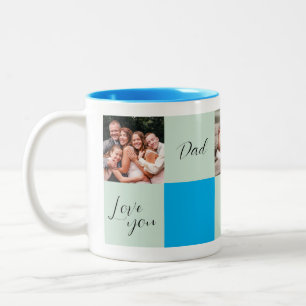 Liebe Papa Foto-Geschenktasse Zweifarbige Tasse
