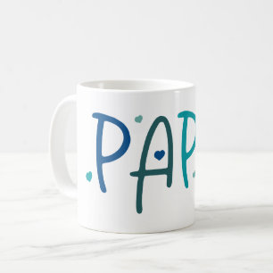 Liebe Papa Großvater Typografische Herzen Kaffeetasse