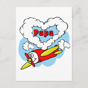 Liebe Papa Kids Flugzeug Postkarte