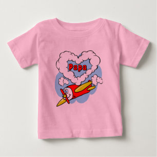 Liebe-Papa scherzt Flugzeug Baby T-shirt