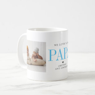 Liebe Papa Zwei-Foto-Collage Kaffeetasse